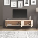 Hangend wit of houten tv-meubel in modern design 150x32x28 cm Leo Prijs