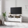 Klassiek wit en houten tv-meubel met 2 deuren  145x35x56 cm Grado Kortingen