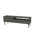 Zwart modern minimalistisch design TV-meubel met deur en lade 153x35x50 cm Leroy Verkoop