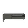 Zwart modern minimalistisch design TV-meubel met deur en lade 153x35x50 cm Leroy Aanbod