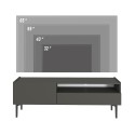 Zwart modern minimalistisch design TV-meubel met deur en lade 153x35x50 cm Leroy Voorraad