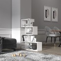 Glanzend witte moderne design wandboekenkast met 5 planken Longway Korting