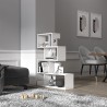 Glanzend witte moderne design wandboekenkast met 5 planken Longway Korting