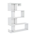Glanzend witte moderne design wandboekenkast met 5 planken Longway Verkoop