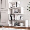 Glanzend witte moderne design wandboekenkast met 5 planken Longway Catalogus