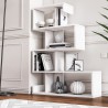 Glanzend witte moderne design wandboekenkast met 5 planken Longway Catalogus