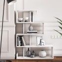 Glanzend witte moderne design wandboekenkast met 5 planken Longway Voorraad