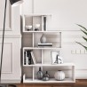 Glanzend witte moderne design wandboekenkast met 5 planken Longway Voorraad