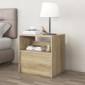 Modern nachtkastje van hout met uitschuifbare lade 62x23x63 cm Odi Kortingen