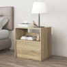 Modern nachtkastje van hout met uitschuifbare lade 62x23x63 cm Odi Kortingen