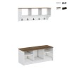 Set met schoenenrek en wandkapstok van hout Parson Aanbieding