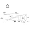 Moderne tv-kast 160 cm in wit of zwart Kostan 