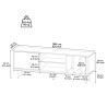 Moderne tv-kast 160 cm in wit of zwart Kostan 