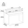 Modern design zwart en houten bureau 120 x 60 x 95 cm Heaton Karakteristieken