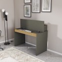 Modern design zwart en houten bureau 120 x 60 x 95 cm Heaton Keuze