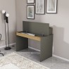 Modern design zwart en houten bureau 120 x 60 x 95 cm Heaton Keuze