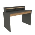 Modern design zwart en houten bureau 120 x 60 x 95 cm Heaton Verkoop