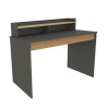 Modern design zwart en houten bureau 120 x 60 x 95 cm Heaton Verkoop