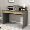 Modern design zwart en houten bureau 120 x 60 x 95 cm Heaton Voorraad