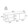 Modern glanzend wit TV-meubel 150 cm met 2 deuren en open vakken Hyeres Keuze