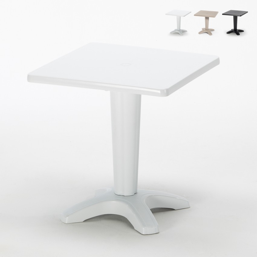 Grand Soleil vierkante salontafel uit polypropyleen 70x70cm Zavor Catalogus