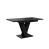 Moderne uitschuifbare eettafel 120-160x80 cm in zwart met marmereffect Masiv Royal Aanbod