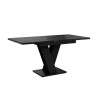 Moderne uitschuifbare eettafel 120-160x80 cm in zwart met marmereffect Masiv Royal Korting