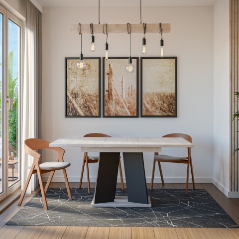Modern design uitschuifbare eettafel 120-160x90 cm Mufo K350 Aanbieding