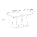 Modern design uitschuifbare eettafel 120-160x90 cm Mufo K350 Kortingen