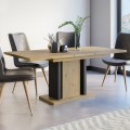 Uitschuifbare eikenhouten tafel met 8 zitplaatsen 140-180x90 cm Wood Aanbieding
