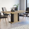 Uitschuifbare eikenhouten tafel met 8 zitplaatsen 140-180x90 cm Wood Aanbieding