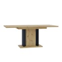 Uitschuifbare eikenhouten tafel met 8 zitplaatsen 140-180x90 cm Wood Aanbod