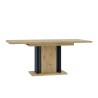 Uitschuifbare eikenhouten tafel met 8 zitplaatsen 140-180x90 cm Wood Aanbod