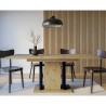 Uitschuifbare eikenhouten tafel met 8 zitplaatsen 140-180x90 cm Wood Korting