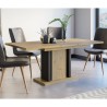 Uitschuifbare eikenhouten tafel met 8 zitplaatsen 140-180x90 cm Wood Kortingen