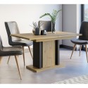 Uitschuifbare eikenhouten tafel met 8 zitplaatsen 140-180x90 cm Wood Catalogus