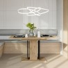 Ruimtebesparende uitschuifbare zwarte en eikenhouten eettafel 100-140x60 cm Wood Mini Kortingen