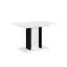 Uitschuifbare ruimtebesparende witte en zwarte tafel 100-140x60 cm Wood Mini White Aanbod
