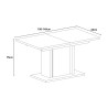 Uitschuifbare ruimtebesparende witte en zwarte tafel 100-140x60 cm Wood Mini White Catalogus