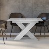 Witte modern design uitschuifbare tafel 120-160x90 cm Xao K350 Korting