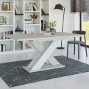 Witte modern design uitschuifbare tafel 120-160x90 cm Xao K350 Kortingen