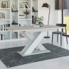 Witte modern design uitschuifbare tafel 120-160x90 cm Xao K350 Kortingen