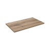 Wit en houten badkamermeubel met wastafel in marmereffect Fiji Korting