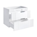 Wit en houten badkamermeubel met wastafel in marmereffect Fiji Catalogus