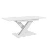 Uitschuifbare moderne witte 8-persoons eettafel 140-180x80 cm Bronx Korting