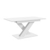 Uitschuifbare moderne witte 8-persoons eettafel 140-180x80 cm Bronx Aanbod