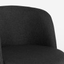 Stoel fauteuil in moderne zwarte stof Raund Korting