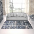 Modern design huiskamerkleed grijs blauw Double BLU001 Aanbieding