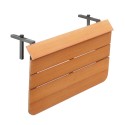 Opklapbare houten balkon- en terrastafel, ruimtebesparend, teak-look Look Out Catalogus