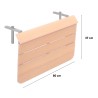 Tafel voor op balkon en terras, opvouwbaar, ruimtebesparend, hout met teakeffect Look Out Karakteristieken